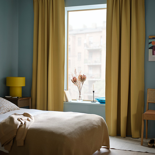 MAJGULL, gardínur, hálfmyrkvun, 2 í pakka