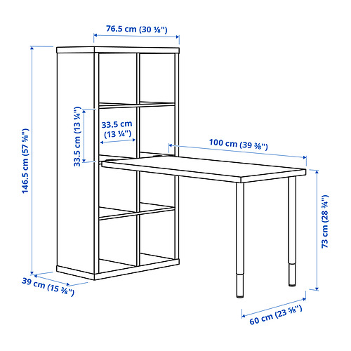 KALLAX/LINNMON desk combination