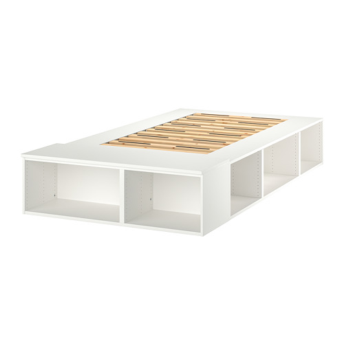 PLATSA, bed frame with storage