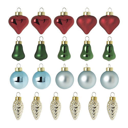 VINTERFINT jólatrésskraut, 20 í setti