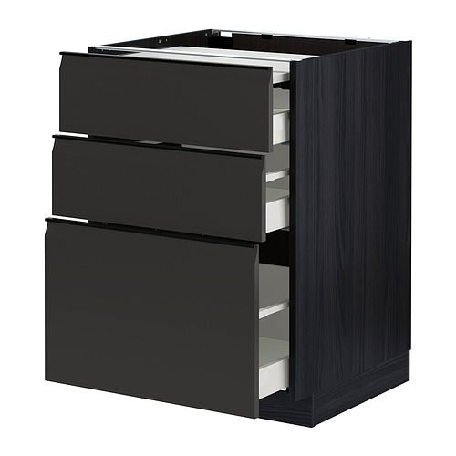 METOD/MAXIMERA bc w pull-out work surface/3drw