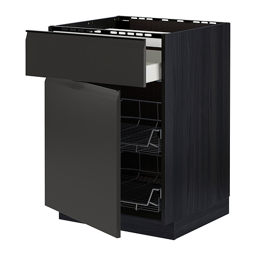 METOD/MAXIMERA base cab f hob/drawer/2 wire bskts