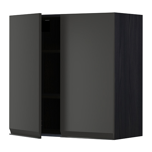 METOD wall cabinet with shelves/2 doors