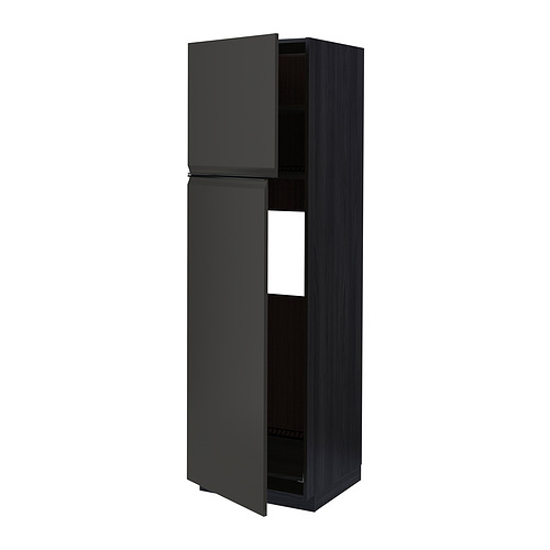 METOD, high cabinet for fridge w 2 doors