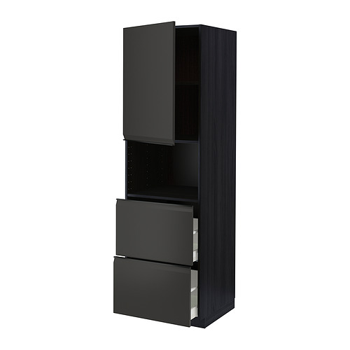 METOD/MAXIMERA hi cab f micro w door/2 drawers