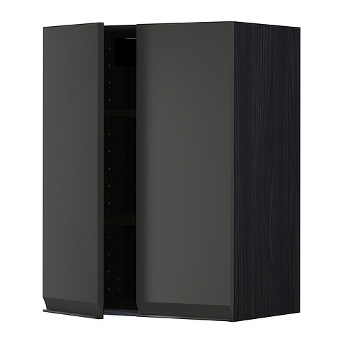 METOD wall cabinet with shelves/2 doors