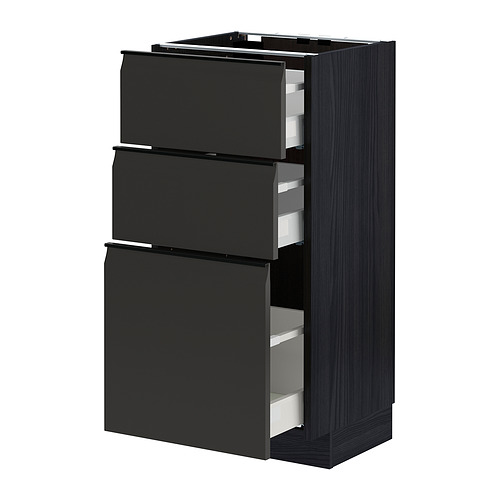 METOD/MAXIMERA base cabinet with 3 drawers
