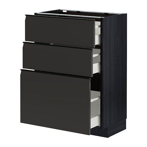 METOD/MAXIMERA base cabinet with 3 drawers