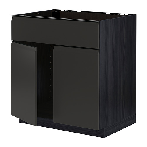 METOD base cabinet f sink w 2 doors/front