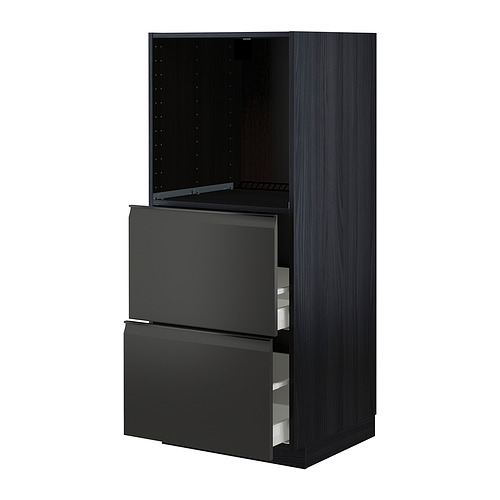 METOD/MAXIMERA high cabinet w 2 drawers for oven