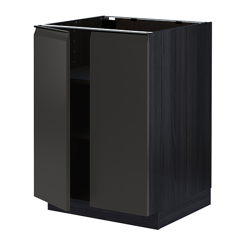 METOD base cabinet with shelves/2 doors