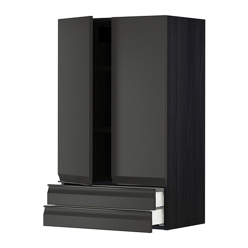 METOD/MAXIMERA wall cabinet w 2 doors/2 drawers