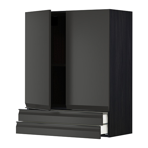 METOD/MAXIMERA wall cabinet w 2 doors/2 drawers