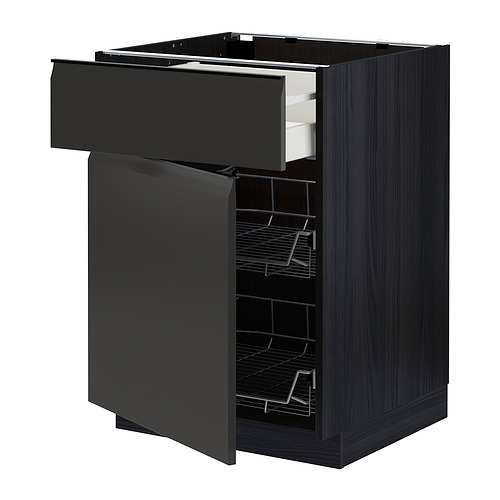 METOD/MAXIMERA base cab w wire basket/drawer/door