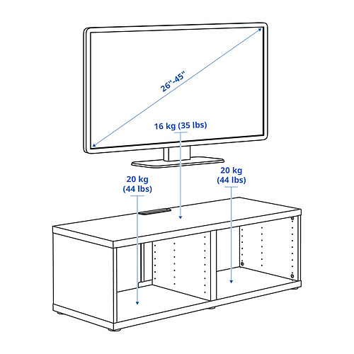 BESTÅ sjónvarpsbekkur