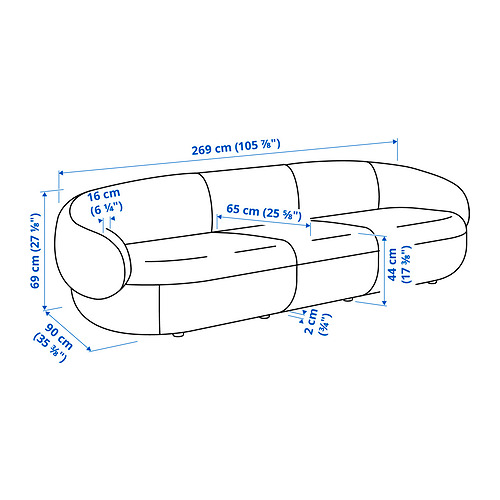 LILLESÄTER 4-seat sofa