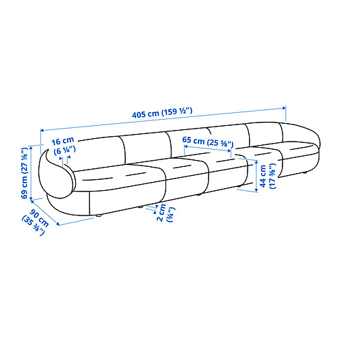 LILLESÄTER 6-seat sofa