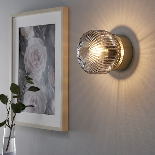 SOLKLINT, wall lamp, wired-in installation
