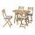 ASKHOLMEN, gateleg table+4 chairs, outdoor