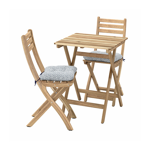 ASKHOLMEN table+2 folding chairs, outdoor