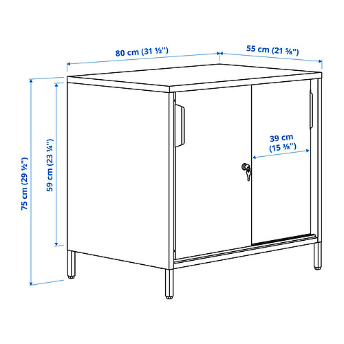 TROTTEN cabinet with sliding doors