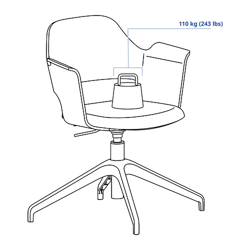 FJÄLLBERGET, conference chair with castors