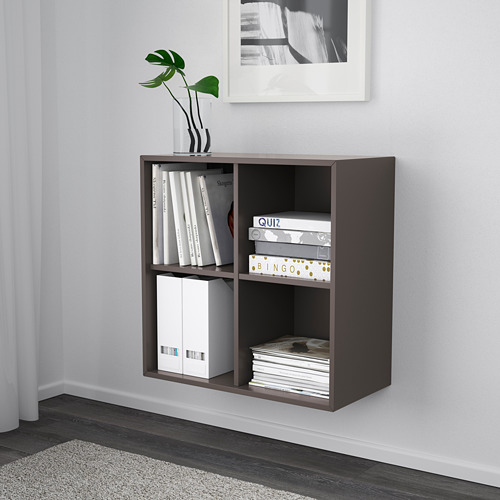 EKET, wall-mounted shelving unit w 4 comp