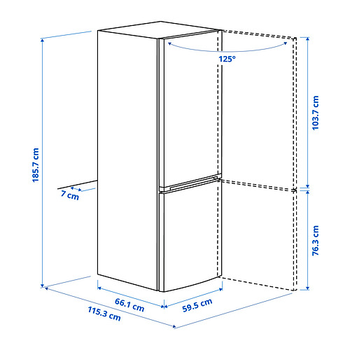 VINDÅS fridge/freezer