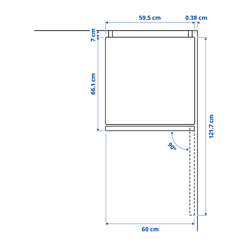 VINDÅS, fridge/freezer