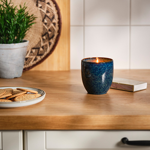 PÄRLHÖNA, scented candle in ceramic jar