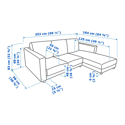 VIMLE 3-seat sofa