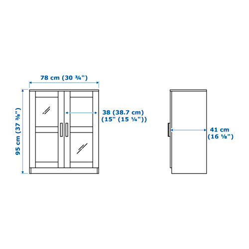BRIMNES cabinet with doors