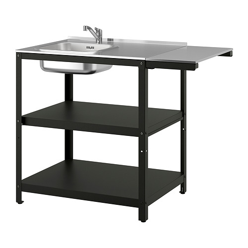 GRILLSKÄR, sink unit w side table