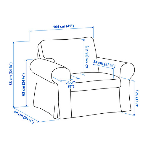EKTORP armchair and footstool