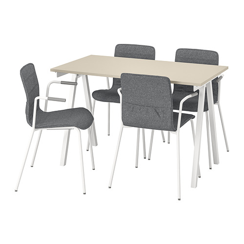 TROTTEN/LÄKTARE, conference table and chairs