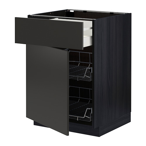 METOD/MAXIMERA base cab w wire basket/drawer/door