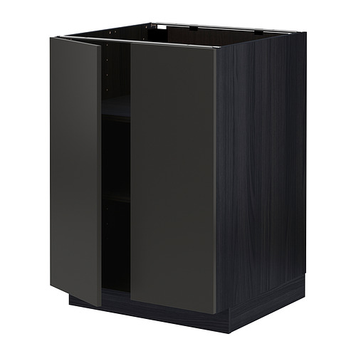 METOD base cabinet with shelves/2 doors