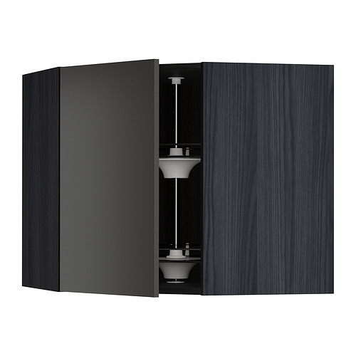 METOD corner wall cabinet with carousel