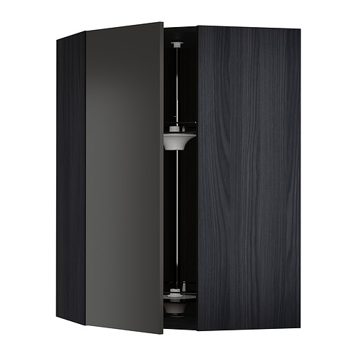 METOD corner wall cabinet with carousel