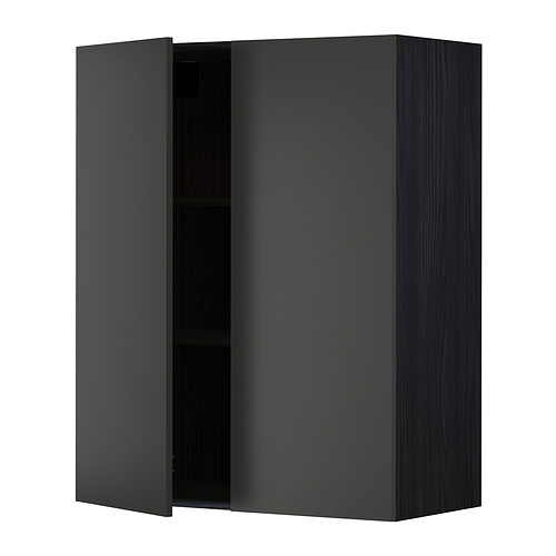METOD wall cabinet with shelves/2 doors