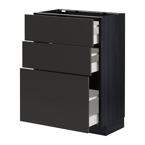 METOD/MAXIMERA base cabinet with 3 drawers