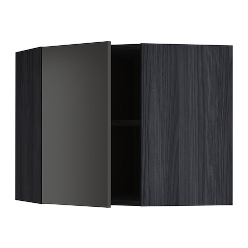 METOD corner wall cabinet with shelves