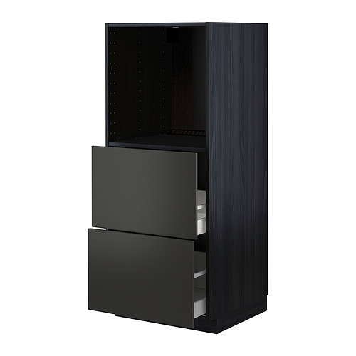 METOD/MAXIMERA high cabinet w 2 drawers for oven