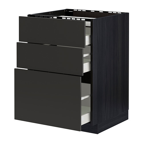 METOD/MAXIMERA base cab f hob/3 fronts/3 drawers