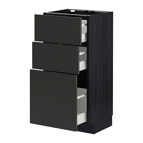 METOD/MAXIMERA base cabinet with 3 drawers