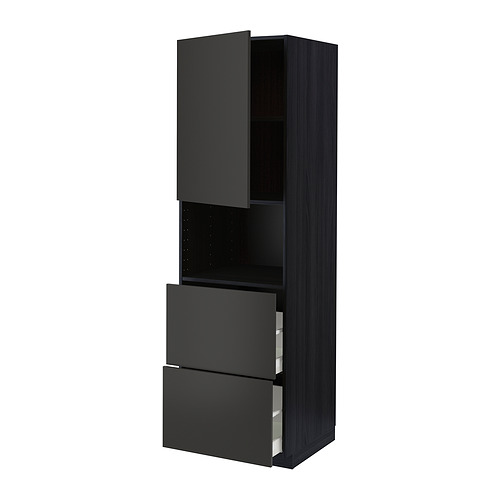 METOD/MAXIMERA hi cab f micro w door/2 drawers