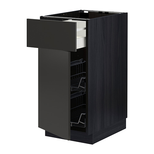 METOD/MAXIMERA base cab w wire basket/drawer/door