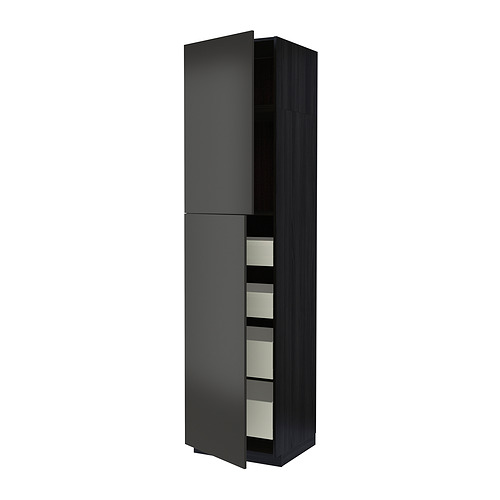 METOD/MAXIMERA hi cab w 2 doors/4 drawers