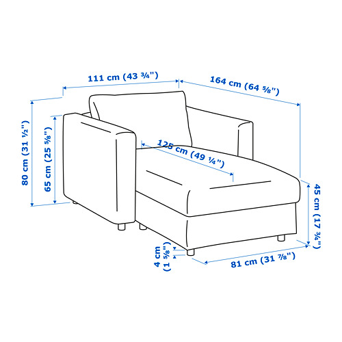 VIMLE chaise longue