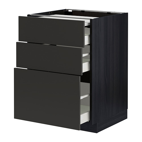 METOD/MAXIMERA bc w pull-out work surface/3drw
